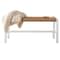 Alaterre Furniture Newport 40in Wood Bench with Handcrafted Woven Rope Seat, White ‎ANNP0450 - alternate 4